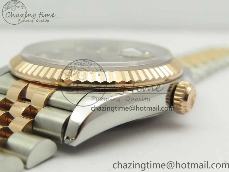 MiroTime 0501 Timeless DateJust 36mm 904 SS RG Wrapped 116231 GMF Gray Diam Dial on SS RG Wrapped Jubilee Bracelet A 3272